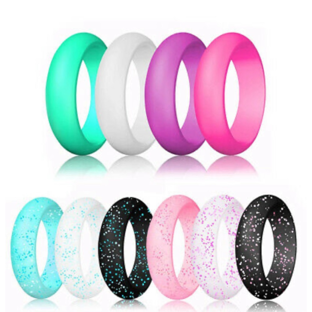 10 pack silicone wedding band/rings